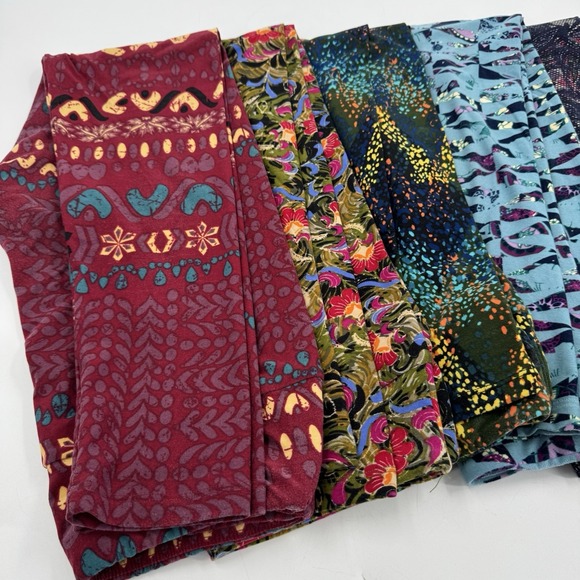 LuLaRoe OS One Size Leggings Womens Stretch Soft‎ Knit Multi Colors Lot Of 6 - Picture 2 of 7